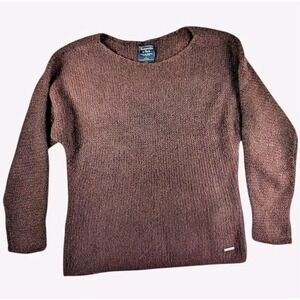 Abercrombie and Fitch women's brown sweater Large Preppy Comfy Normcore